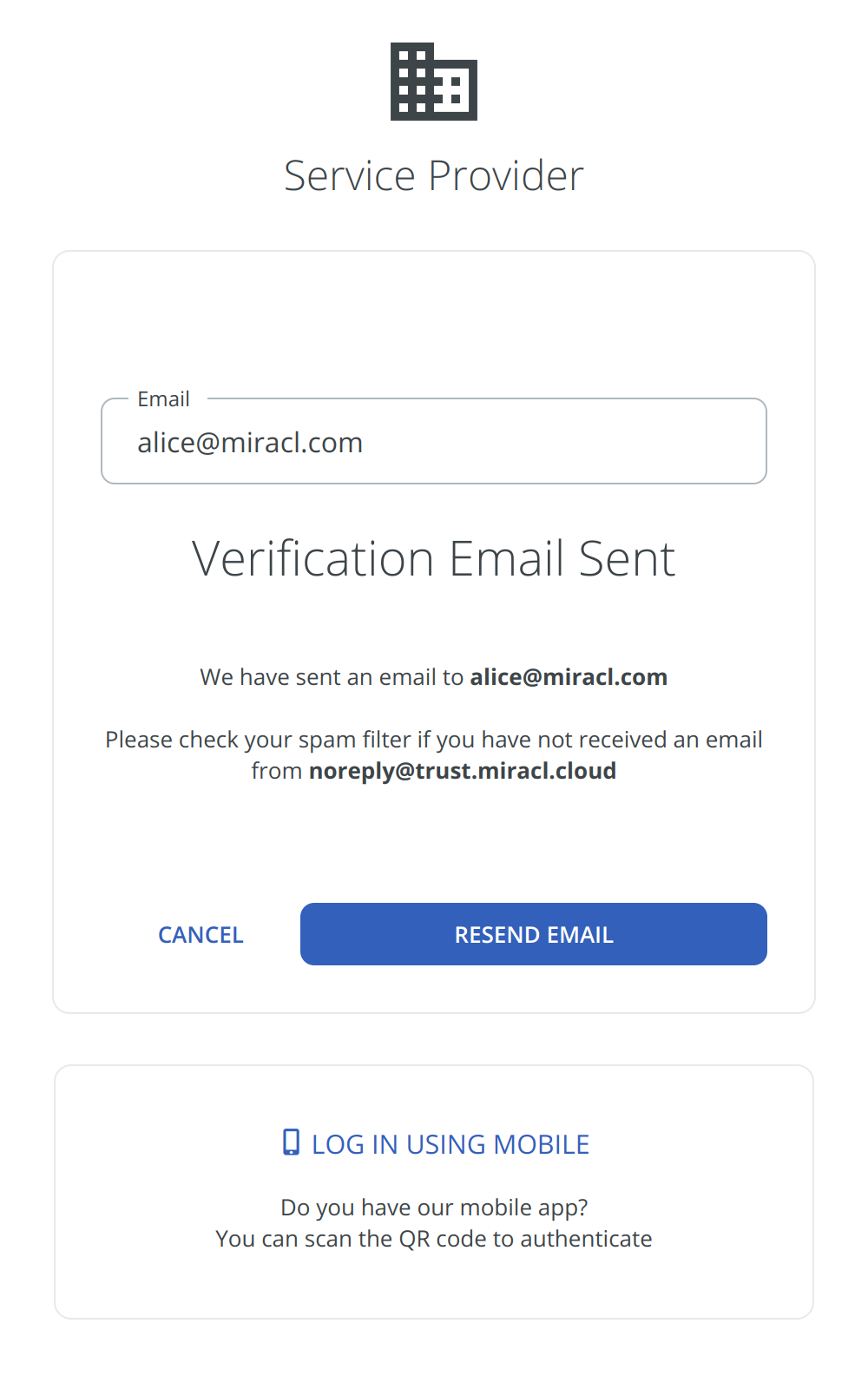 email verification